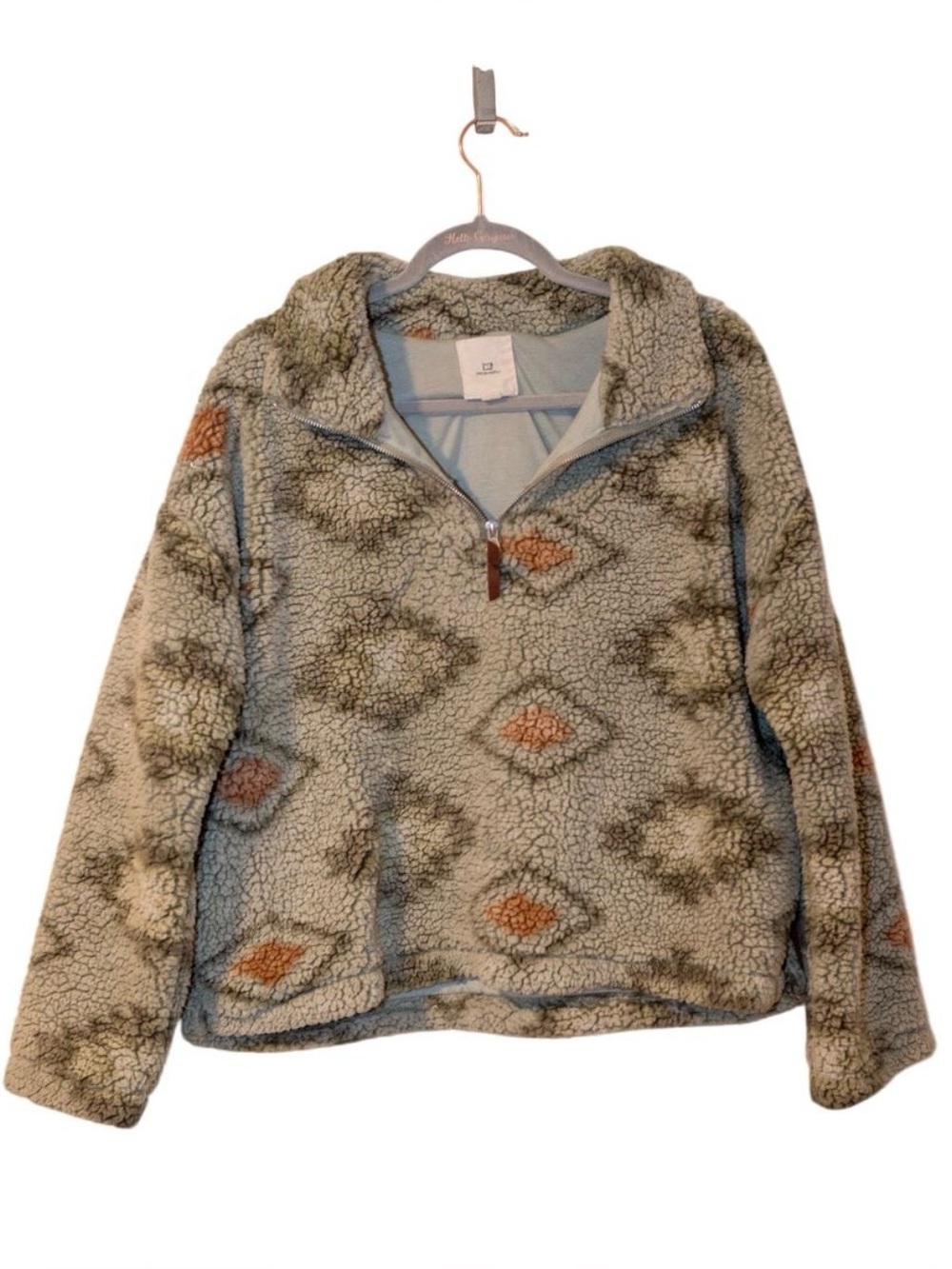 Thread And Supply Aztec Sherpa Quarter Zip Pullover